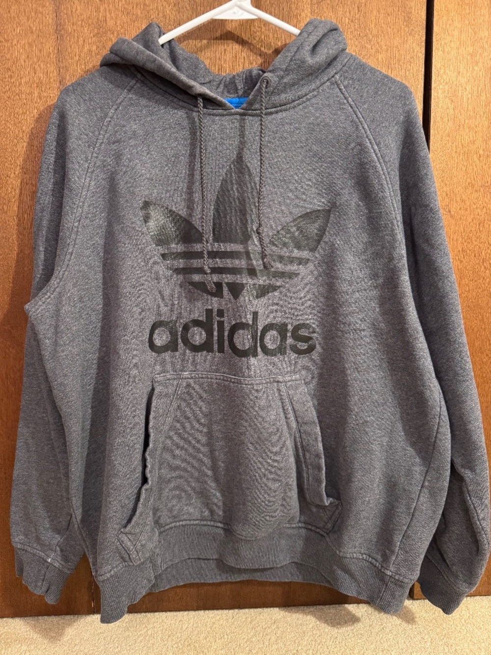 adidas Charcoal Gray Hoodie – Size Medium – Very Good Condition